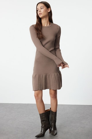 Vestido-camisola - Castanho