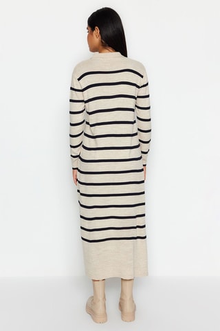 Vestido - Azul e cru