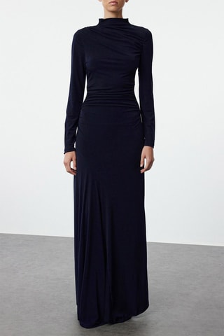 Vestido comprido - Azul-marinho