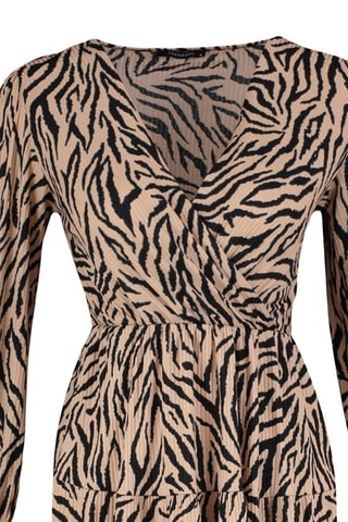 Vestido estilo patinadora Castanho