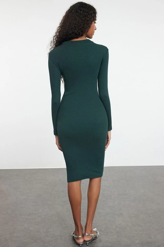 Vestido justo - Verde-escuro