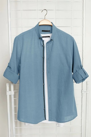 Camisa slim - Azul