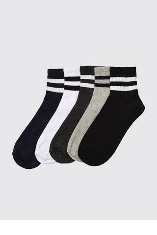 5 pares de meias - Preto e branco