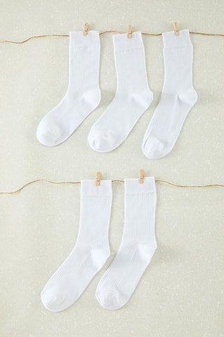 5 pares de meias - Branco