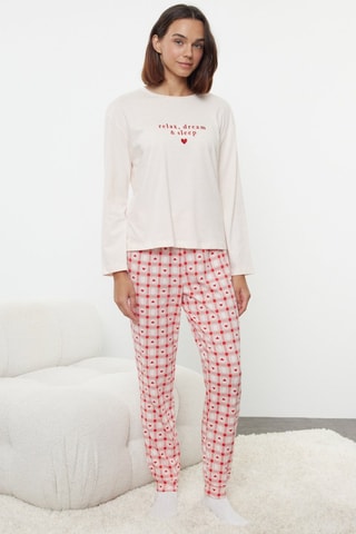 Pijama - Branco e rosa