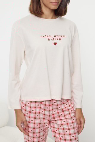 Pijama - Branco e rosa