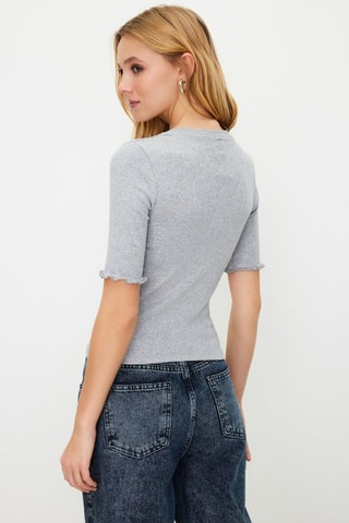 T-shirt slim - Cinzento