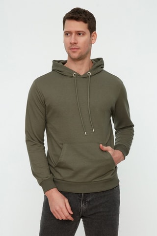 Sweat com capuz Caqui