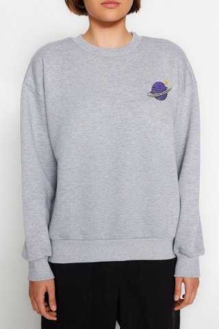 Sweat regular - Cinzento