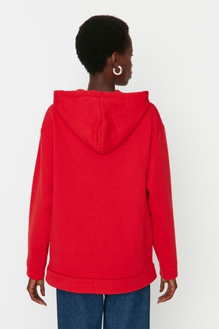 Sweat com capuz - Vermelho