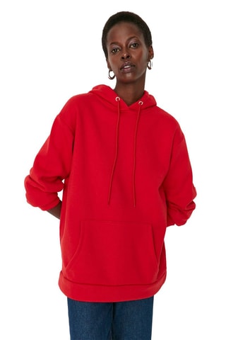 Sweat com capuz - Vermelho