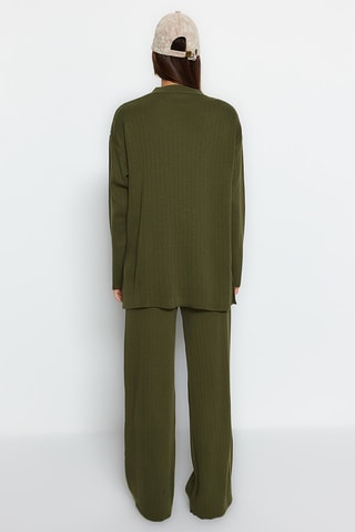 Camisola e calças - Verde-petróleo