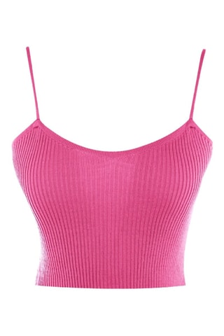 Crop top e casaco de malha - Rosa