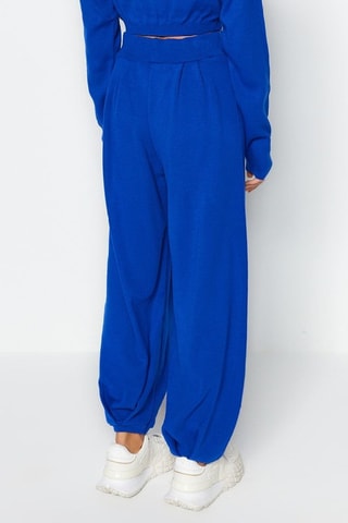 Crop top e calças de treino - Azul-real