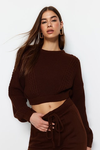 Camisola e calças de treino - Castanho