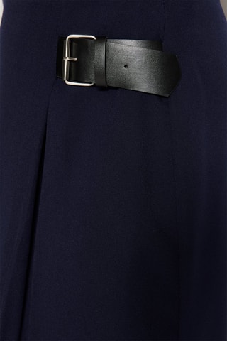 Saia midi - Azul-marinho