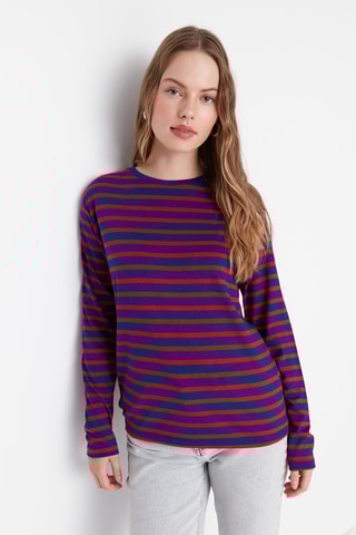 Top - Vermelho e azul