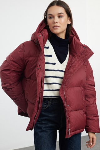 Doudoune à capuche - Bordeaux