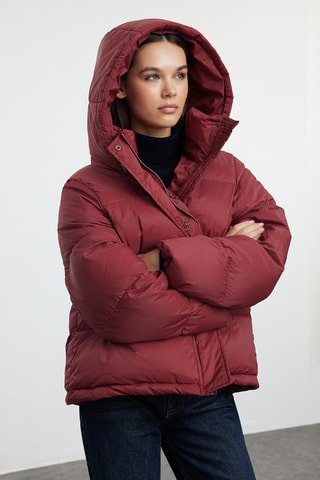 Doudoune à capuche - Bordeaux
