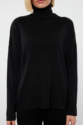 Camisola oversize e leggings - Preto