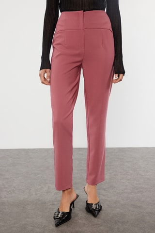 Calças corte cigarro - Rosa-maquilhagem