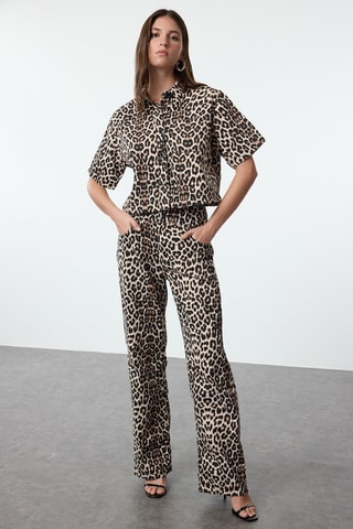 Calças wide legs - Bege