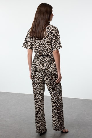 Calças wide legs - Bege