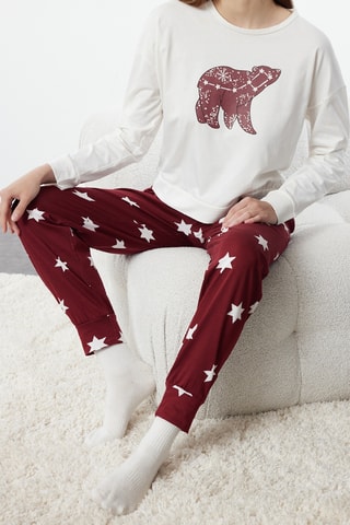 Calças de pijama - Bordô