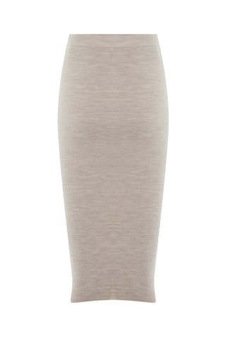 Saia justa de cintura alta - Bege ­mesclado