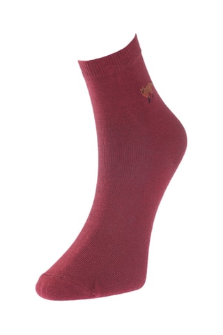 3 pares de meias - Bordô e verde