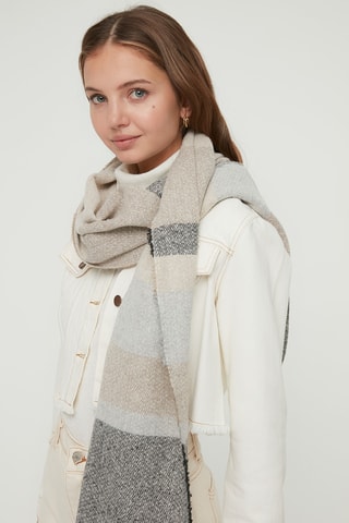 Écharpe - Bege e cinzento