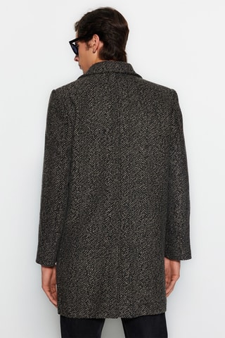 Sobretudo regular - Castanho e cinzento