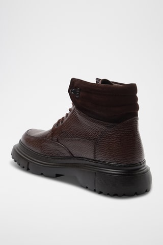 Boots de couro - Castanho