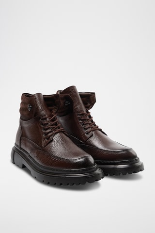 Boots de couro - Castanho