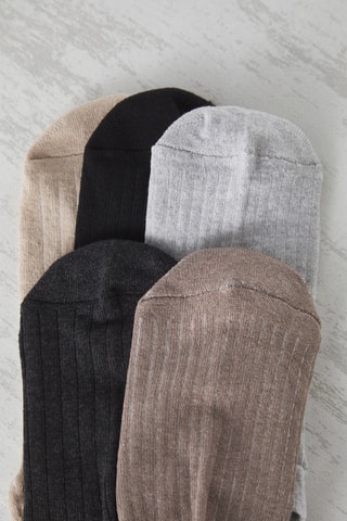 5 pares de meias - Preto e cinzento