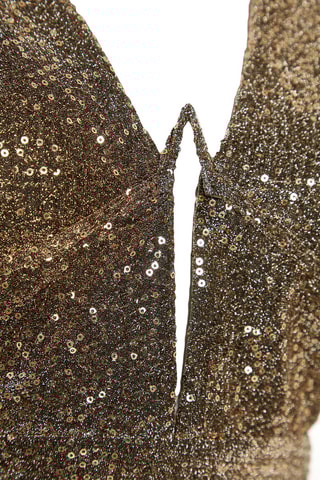 Vestido justo - Dourado