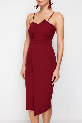 Vestido traçado - Bordô