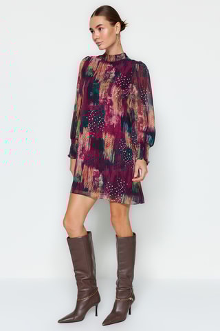 Vestido direito - Bordô