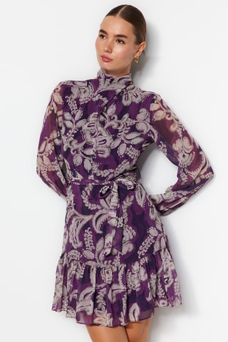 Vestido trapézio - Violeta