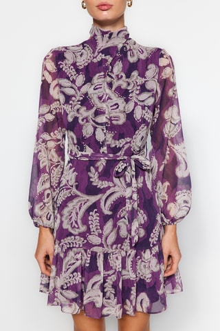 Vestido trapézio - Violeta