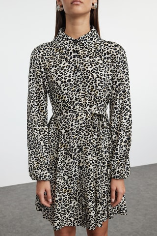 Vestido-camisa - Bege