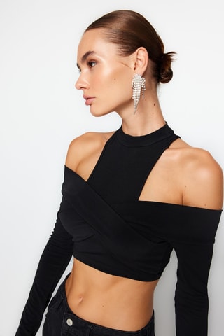 Crop top slim - Preto