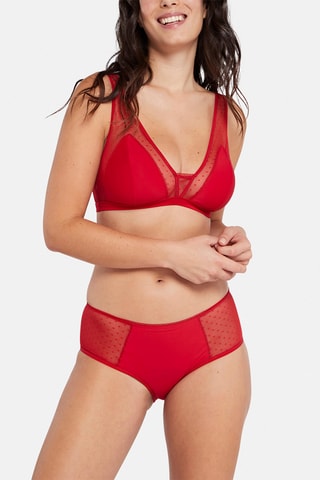 Shorties menstruais Rosie - Fluxo abondante - Vermelho