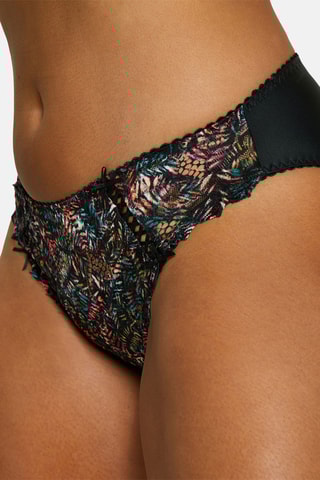 Cueca Arum Mosaic - Preto e rosa