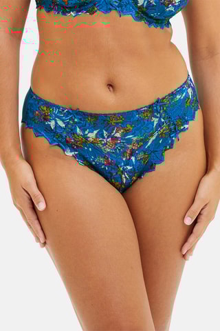 Cueca Arum Mosaic - Azul-claro e vermelho