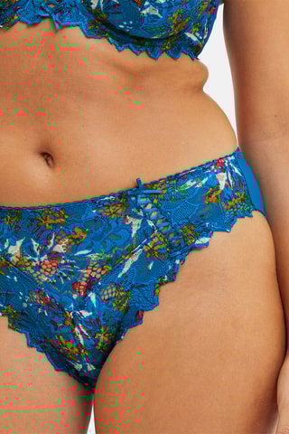 Cueca Arum Mosaic - Azul-claro e vermelho