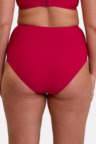 Parte de baixo de biquíni cintura subida Glamourous Textured - Bordô