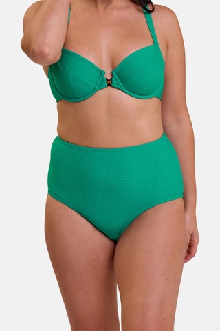 Parte de baixo de biquíni cintura subida Glamourous Textured - Verde