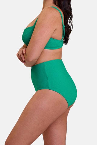 Parte de baixo de biquíni cintura subida Glamourous Textured - Verde