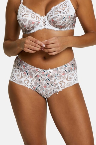 Shorties Amelie Print - Toupeira e branco